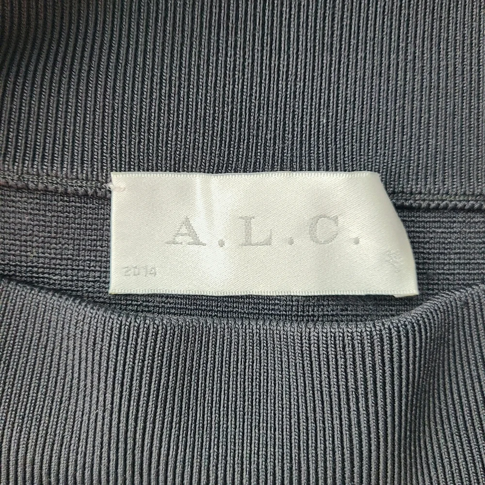 A.L.C. Pike Black Faux Wrap Stretchy Mini Skirt